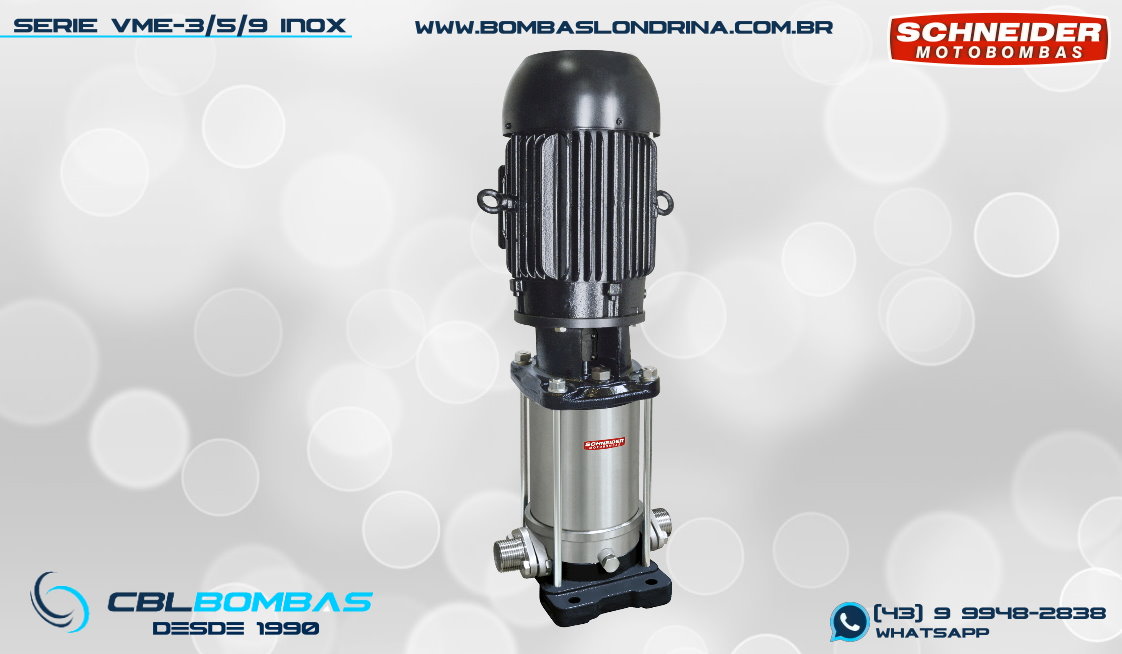foto frontal da bomba VME-3 inox
